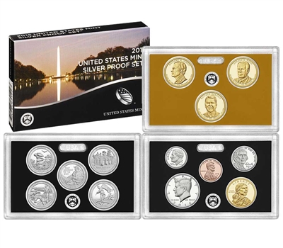 2016 U.S. Mint 13-coin Silver Proof Set - OGP box & COA