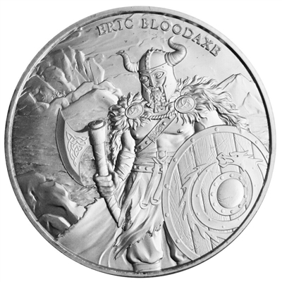 Legendary Warriors: Eric Bloodaxe Silver 1 oz BU Round