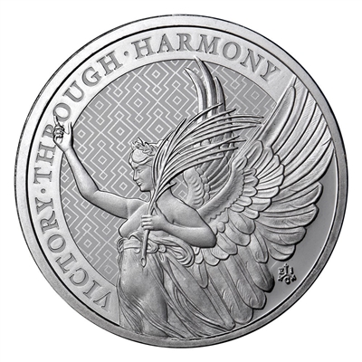 2021 - 1 oz British St. Helena Victory Through Harmony 1 oz Silver Coin Brilliant Uncirculated