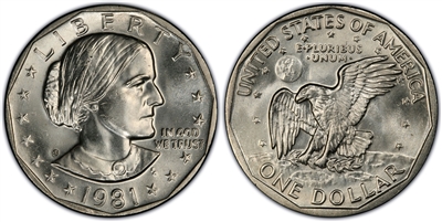 1981 - S Susan B. Anthony Dollar - Single Coin