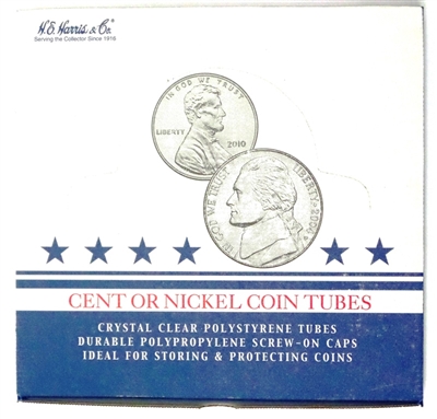 Box of 100 U.S. Nickel Coin Tubes