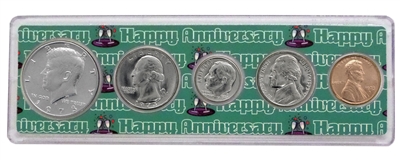 1973 - Anniversary Year Coin Set in Happy Anniversary Holder