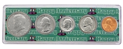 1984 - Anniversary Year Coin Set in Happy Anniversary Holder
