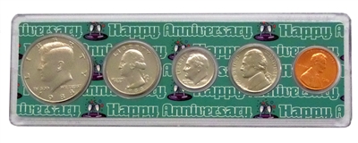 1988 - Anniversary Year Coin Set in Happy Anniversary Holder