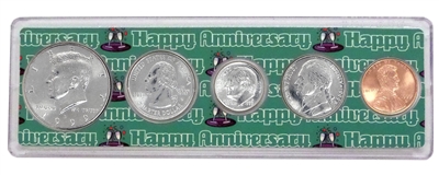 1999 - Anniversary Year Coin Set in Happy Anniversary Holder