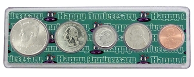 2002 - Anniversary Year Coin Set in Happy Anniversary Holder