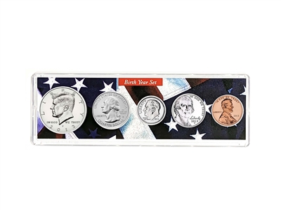 2013 Birth Year Coin Set in American Flag Holder