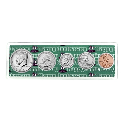 2021 - Anniversary Year Coin Set in Happy Anniversary Holder