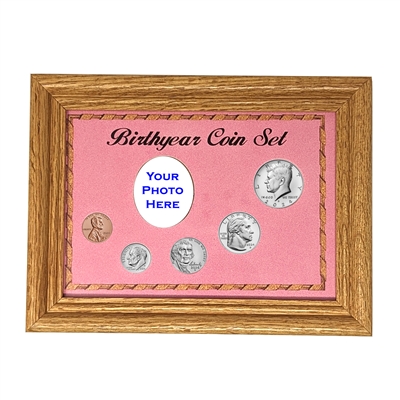 2023 Birth Year Coin Set in Pink Baby Picture Frame Holder