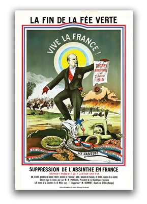 French Absinthe Prohibition Poster