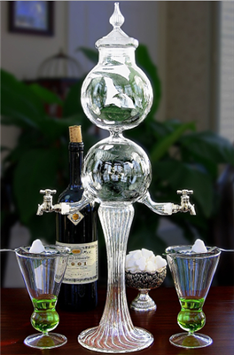 Aquitaine 2 Spout Glass Absinthe Fountain Set