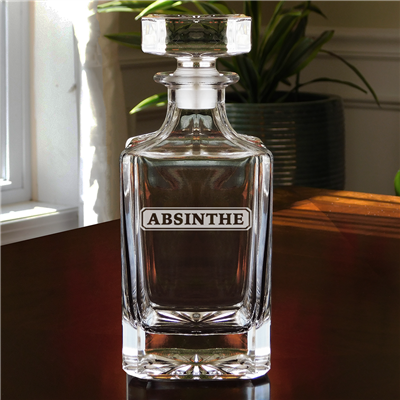 Etched Glass Absinthe Decanter