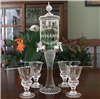 Etched  Deluxe 4 Spout Absinthe Fountain With Glasses & Spoons