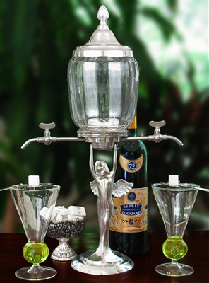 Lady Wings Absinthe Fountain Set With Glasses & Spoons