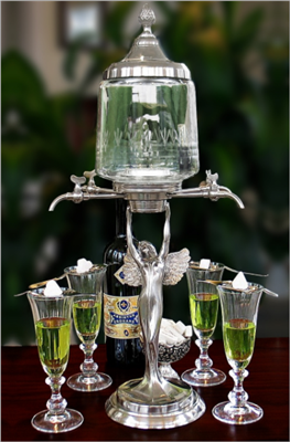 Lady Wings Absinthe Fountain Set With Glasses & Spoons