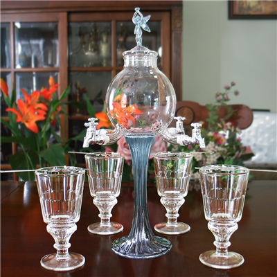 Rozier Fee 4 Spout Absinthe Fountain With Glasses & Spoons