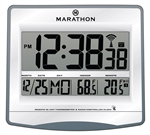 Atomic Self-Setting, Self-Adjusting Wall Clock w/ 4 Time Zones (GRAPHITE GREY)