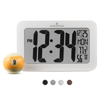 Atomic Self-Setting, Self-Adjusting Panoramic Clock (WHITE)