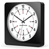 Marathon Jumbo 12-Inch Analog Wall Clock w/ Auto-Night Light & Silent Sweep (BLACK/WHITE)