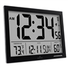 Slim Jumbo Digital Atomic Wall Clock (BLACK)