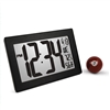 Atomic, Self-setting, Self-adjusting, Wall Clock w/ Stand & 8 Timezones (BLACK/BRUSHED STEEL)