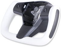 Tesla Model 3/Y Yoke Steering Wheel, Matte Carbon Fiber Trim (w/heating, White Nappa Leather)