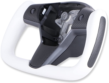 Tesla Model 3/Y Yoke Steering Wheel, Matte Carbon Fiber Trim (w/heating, White Nappa Leather)