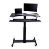 Rocelco MSD-40 Mobile Sit-to-Stand Desk (40" wide, BLACK)