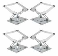 RISE Swivel Adjustable Laptop Desk Stand 2.0 - 4 Pack of Silver