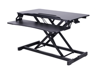 Rocelco VADR-B Sit To Stand Hi-Lift Adjustable Height Desk Riser (Black)