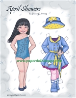 "April Showers" Paper Doll