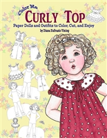 "Color Me Curly Top" Paper Doll Coloring Book