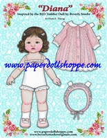 "Diana" Paper Doll Set