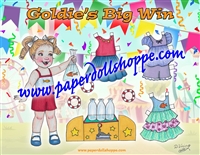 "Goldie's Big Win" Paper Doll & Mini Resin "Goldfish" -Play Set