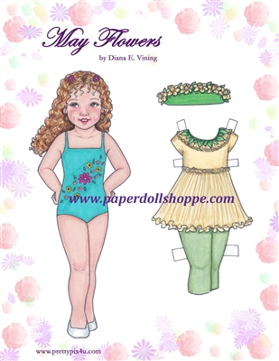 "May Flowers" Paper Doll