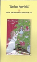 Mini Christmas Paper Doll & Scissors Set