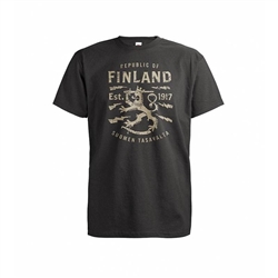 DC Finland est. 1917 T-shirt, 100 % cotton, graphite grey