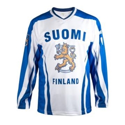 Suomi Finland Hockey Jersey Shirt, adult sizes, unisex