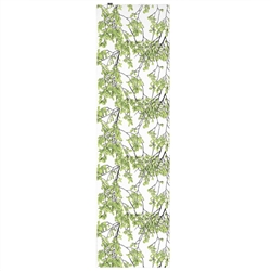 Vallila Interior LEHTISADE Table Runner, leaf green birch tree design