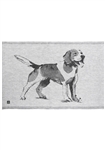 Lapuan Kankurit Teemu Jarvi X KOIRA (Dog) Kitchen Tea Towel, white/black