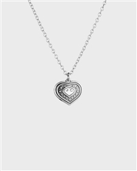 Kalevala Koru Jewelry EURA HEART (Euran Sydan) Pendant Necklace, silver