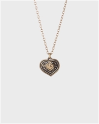 Kalevala Koru Jewelry EURA HEART (Euran Sydan) Pendant Necklace, bronze