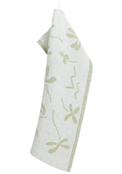 Lapuan Kankurit FRIIDA Kitchen Tea Towel, linen-olive, soft-washed 100 % linen