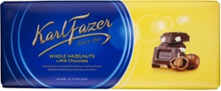 Fazer HAZELNUT Milk Chocolate Bar with whole hazelnuts, 200g