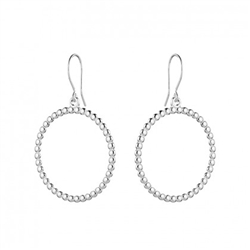 Kalevala Koru Jewelry CIRCLE OF LIGHT Earrings with hooks, silver