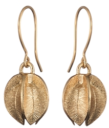 Kalevala Koru Jewelry SNOW FLOWER Earrings, bright bronze