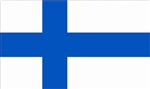 Suomi Finland Flag Bumper Sticker, 7.2 cm x 4.1 cm