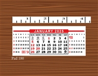 2025 - #180 Calendar Pad - Standard Date Pad