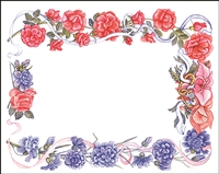 Falls 608 Enclosure Card - Red and Purple Flowers