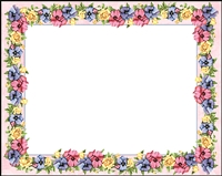 Falls 609 Enclosure Card - Red and Purple Flowers on Light Pink Background